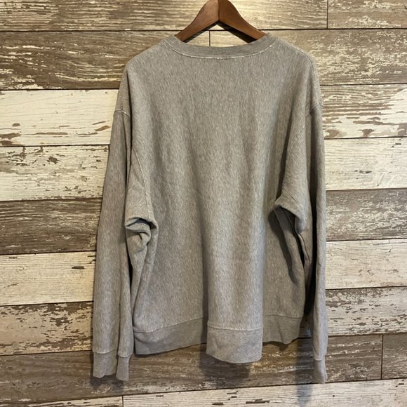 Old Navy Grey Fleece Crew Neck Long Sleeve Sweater - Picture 3 of 7
